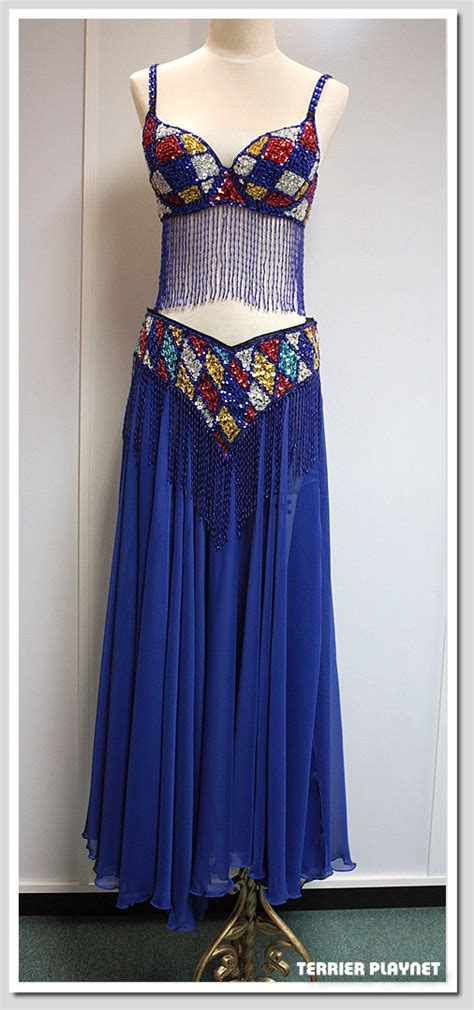 blue belly dance professional costume set 177b ebay