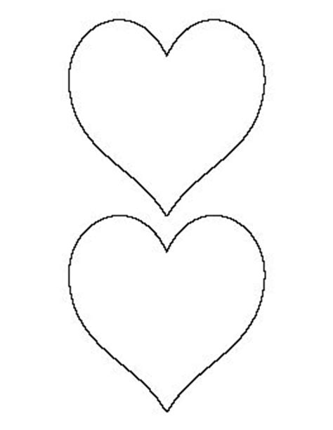 patterns heart patterns printable heart shapes template
