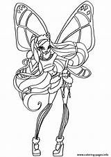 Winx Club Stella Coloring Pages Printable Print Color Drawing sketch template