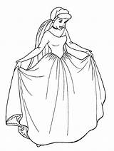 Cinderella Coloring Pages Princess Girls Beautiful Humble Color sketch template