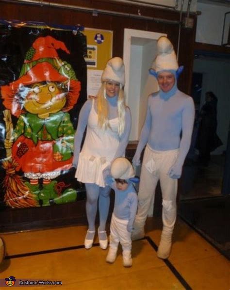 homemade smurfs family costume diy costumes