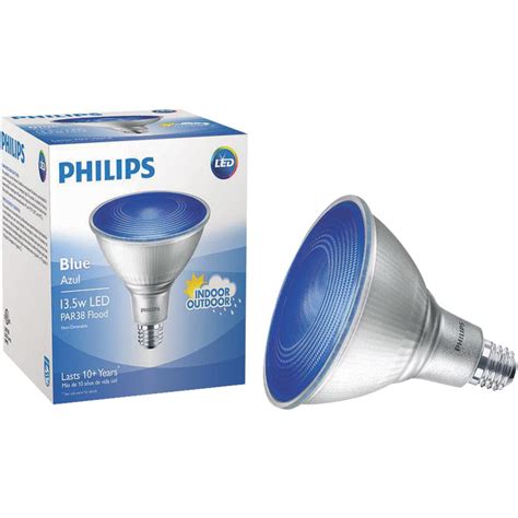 philips  equivalent blue par medium dimmable led floodlight light bulb walmartcom