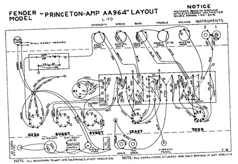 audio service manuals   fender princeton aa layout schematic