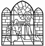 Coloring Annunciation Glass Stained Book Color Colouring Pages Print Children Church Printout Instructions Then sketch template