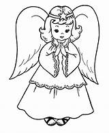 Angel Coloring Pages Printable Christmas Getcoloringpages Angels Kids sketch template