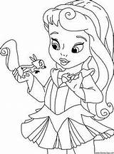 Coloring Princess Pages Baby Disney Little Belle Cute Sleeping Printable Colouring Princesses Girls Print Para Sheets Color Beauty Kids Princesas sketch template