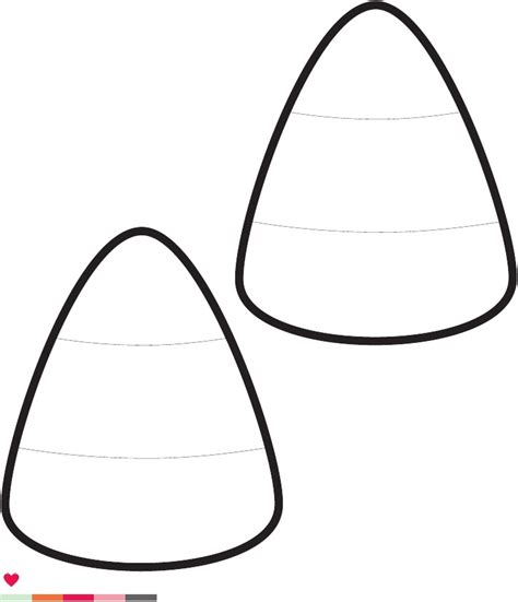 candy corn template printable clipart