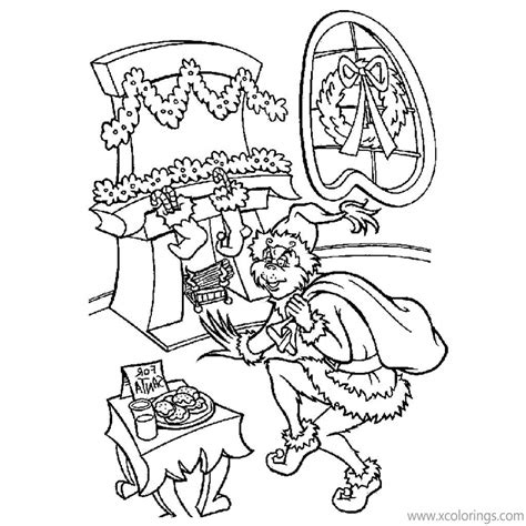 grinch coloring pages stole  christmas xcoloringscom