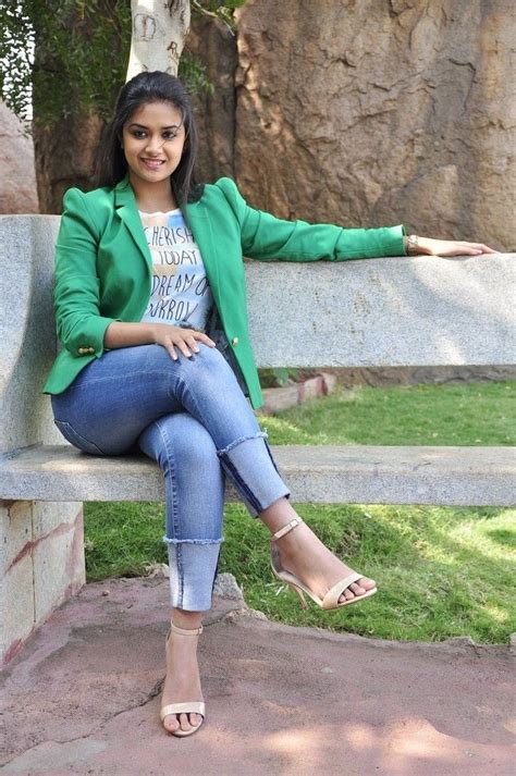 Keerthi Suresh 8 Most Beautiful Indian Actress Fashion Green Coat