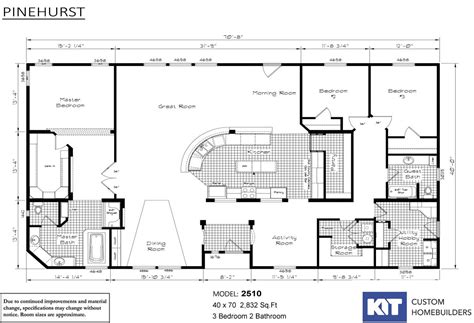 pinehurst   kit custom homebuilders floor plans mobile home