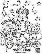 Mardi Gras Coloring Pages Pancakes Bw Downloads Pdf Color sketch template