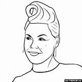 Pink Coloring Pages Famous People Pop Designlooter Drawings Thecolor 560px 88kb Stars sketch template