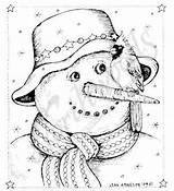 Coloring Pages Snowman Christmas Country Pyrography Snowmen Patterns Choose Board Drawing sketch template