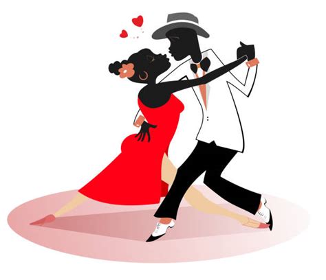 african american couple dancing illustrations royalty