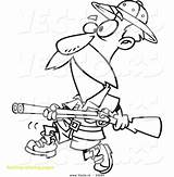 Hunting Coloring Pages Crocodile Hunter Drawing Dog Outline Coon Rifle Getcolorings Color Getdrawings sketch template