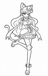 Coloring Sailor Precure Kirakira Anime sketch template