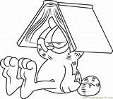Garfield Coloring Book Pages Head Reading Color Coloringpages101 Kids Print Printable Online Comments sketch template