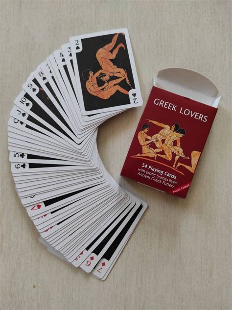 collectable playing cards with erotic scenes from ancient etsy