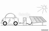 Drawing Solar Power Plant Car Paintingvalley Electric Drawings sketch template