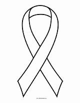 Ribbon Cancer Breast Awareness Coloring Printable Ribbons Template Pages Print Templates Allfreeprintable sketch template