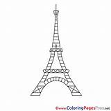 Eiffel Tower Coloring Colouring Sheets Girls Children Coloringpagesfree Pages sketch template