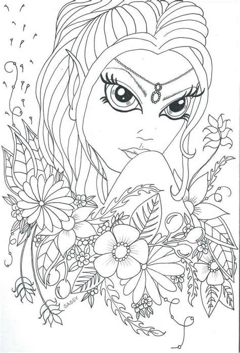 fantasy coloring pages  adults images  pinterest