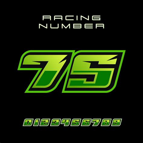 racing number  vector design template  vector art  vecteezy