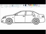 Toyota Corolla Drawing Draw Car Altis Mercedes sketch template