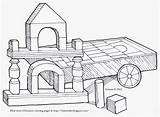 Blocks Coloring Assortment Wooden Wagon Storing Play Description sketch template