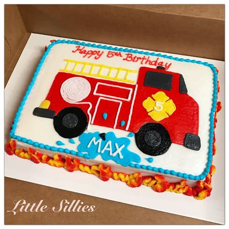 fire truck sheet cake firetruck birthday party trucks birthday