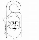 Printable Door Santa Kids Print Knob Coloring Christmas Activities Craft Hanger Cut Claus Pages 출처 Fastseoguru Worksheets sketch template
