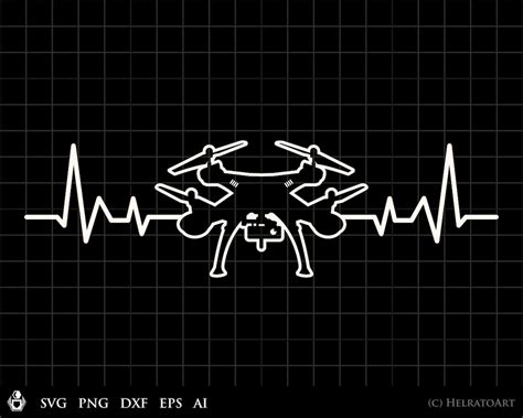 drones svg drone heartbeat cricut vector file graphic art etsy