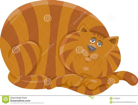 Fat Cat Character Cartoon Illustration Stock Vector