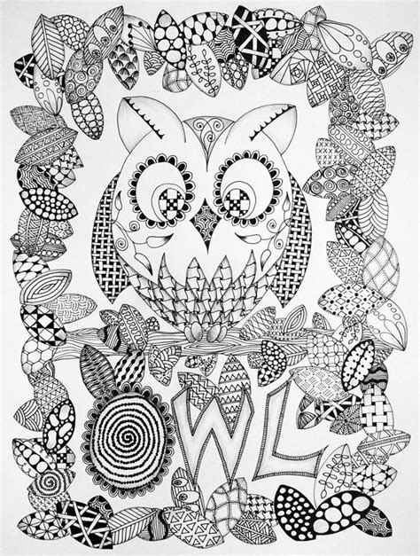 owl  butterflies  zentangle owl coloring pages animal coloring