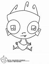 Coloring Zim Pages Gir Invader Comments sketch template