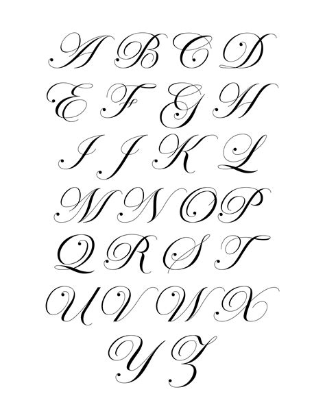 printable royal fancy cursive capital letters set freebie
