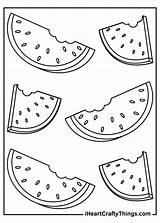 Watermelon Colouring Iheartcraftythings Watermelons Coloring4free sketch template