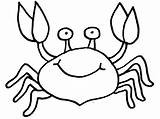 Crabs Coloring Pages Water Kids Crustacean Sizes Land Found Animals sketch template