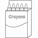 Crayon Printable Coloring Pages Crayons Clipart Kids Box Crayola sketch template