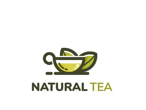 natural tea logo design  reza alfarid  dribbble
