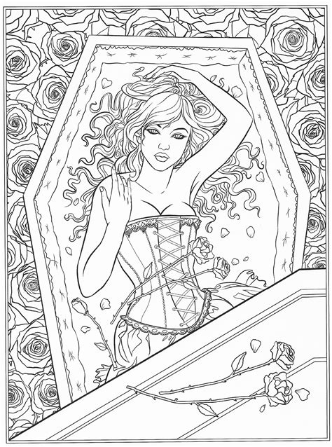 pin  kathy nagel  coloring pages fantasy coloring pages gothic
