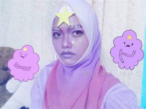 woman uses her hijab to capture the essence of anime cosplay