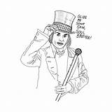 Wonka Willy Wilder Gene sketch template