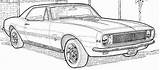 Impala Chevy 1967 Camaro Coloring Pages Template sketch template
