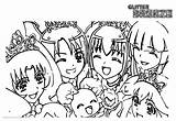 Glitter Force Coloring Pages Clipart Printable Kids sketch template