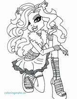 Catty Pages Noir Coloring Getcolorings Monster High sketch template