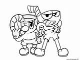 Coloring Mugman Cuphead Pages Game Printable Independent Print sketch template