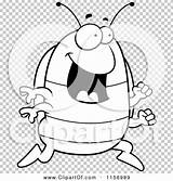 Pillbug Running Happy Outlined Coloring Clipart Vector Cartoon Cory Thoman sketch template