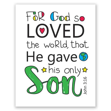 amazoncom  christian nursery decor poster john   print