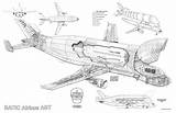 Beluga Airbus A300 600st Cutaway sketch template